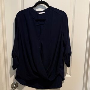 Lush Deep Blue Women's Blouse